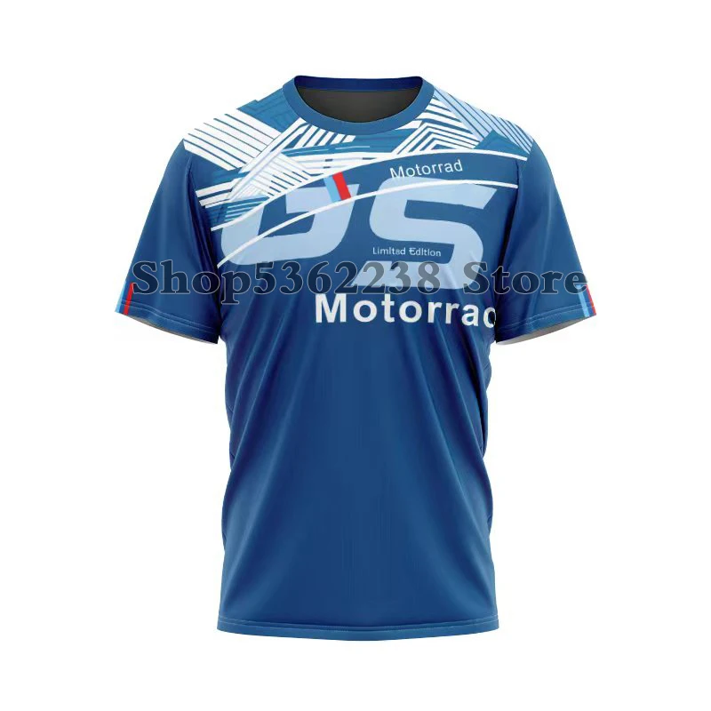 T-Shirt Moto Motorrad For Bmw R1200 R1250 Gs Adventure Uomo Superbike Motorsport Team Maglie Blu 2022 Estate Quick Dry