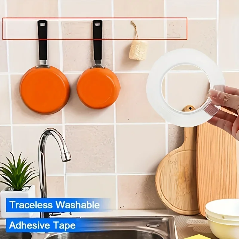 Strong Double-Sided Transparent Nano Adhesive Tape - Waterproof and Versatile