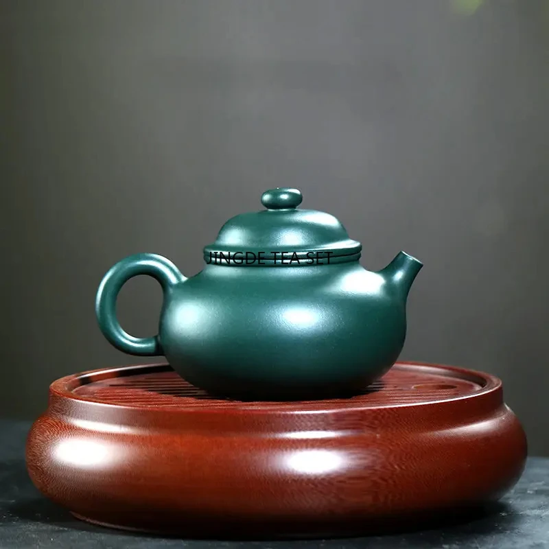 220ml Yixing high-end Yixing purple clay teapot original ore green clay handmade kung fu tea set China