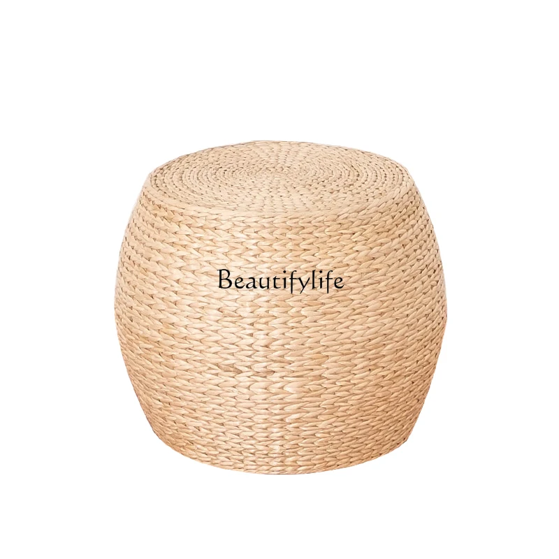 

Rattan Straw Woven Stool Shoes Tatami round Stool Household Stool