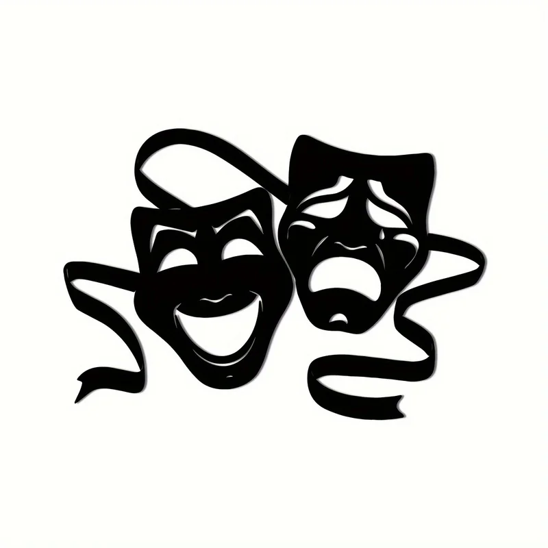 금속 마스크 벽 장식, 코미디 및 비극, 내구성 다리미 아트 워크, 극장 애호가에게 완벽한 선물