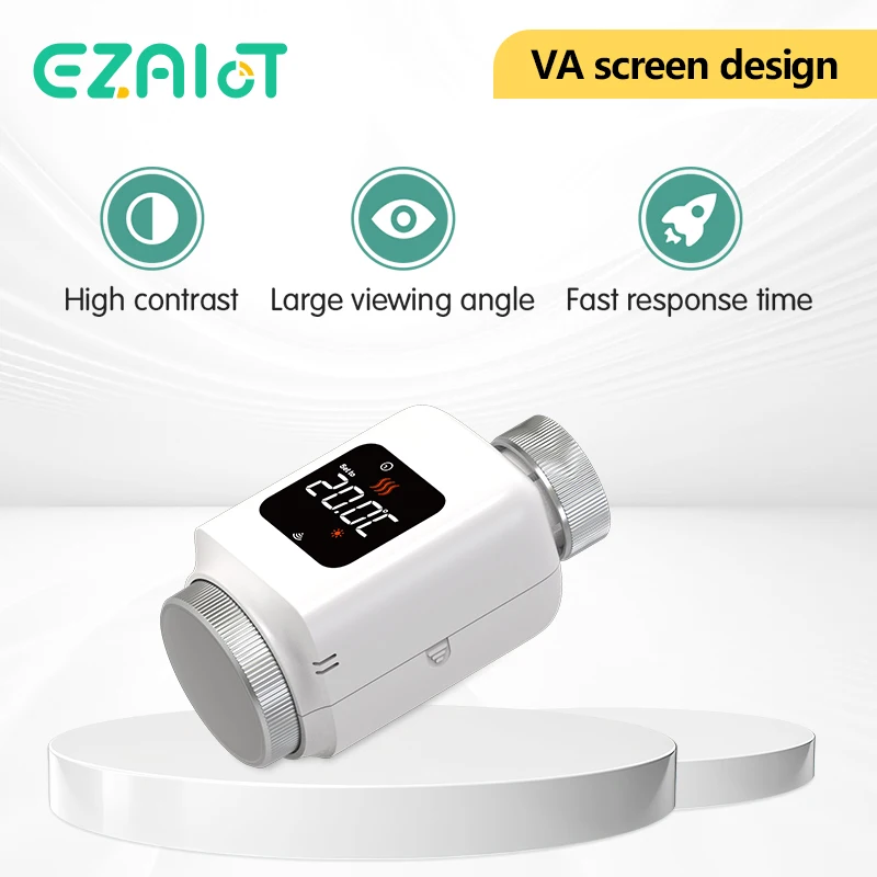 Smart Thermostat EZAIOT Tuya ZigBee Thermostat Radiator Actuator Smart TRV Thermostatic Valve Temperature Controller Support Alexa Google Home