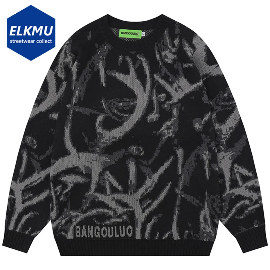 

Grunge Sweaters for Men 2023 Autumn Winter Knitted Jumper Harajuku Oversized Hip Hop Streetwear Y2K Sweater Pullovers
