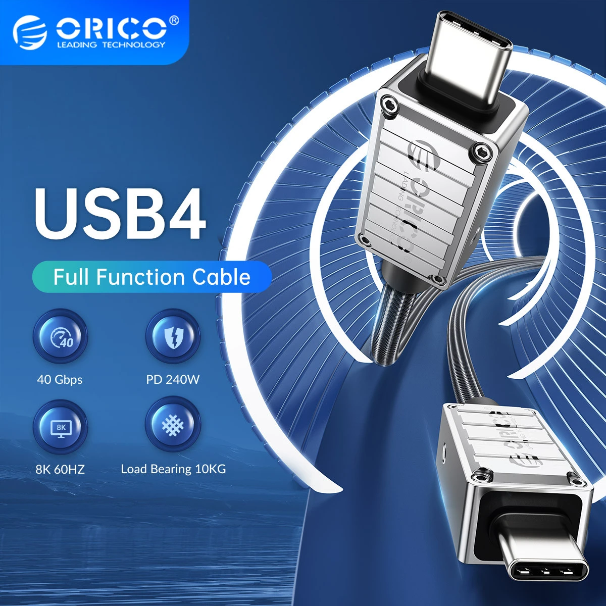 Orico 40gbps Usb C To Ucb C Cable 240w Typec Fast Charging Wire 8k