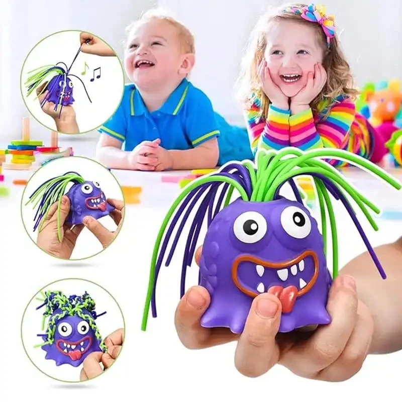 

Halloween Decompress Toys For Kids Screaming Monster Pull Its Hair Educational PuzzleToys Novelty Fun Decompression Toy Gifts