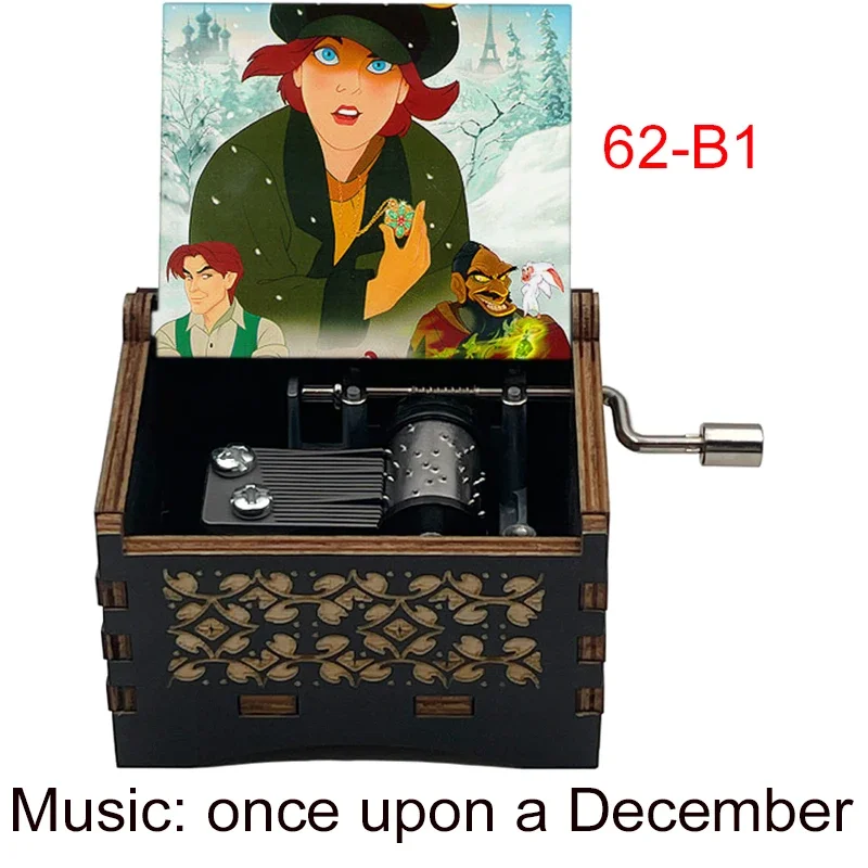 Carousel Music Box Music Box Wooden Color Print Music Box for Girls Toy