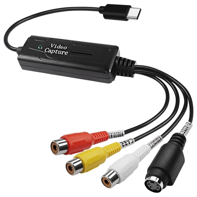 1 Pz Rca Av A Usb C Convertitore Adattatore Per Scheda Di Acquisizione Video Av Ntsc Pal Video S Convertitore Video/Composito A Usb