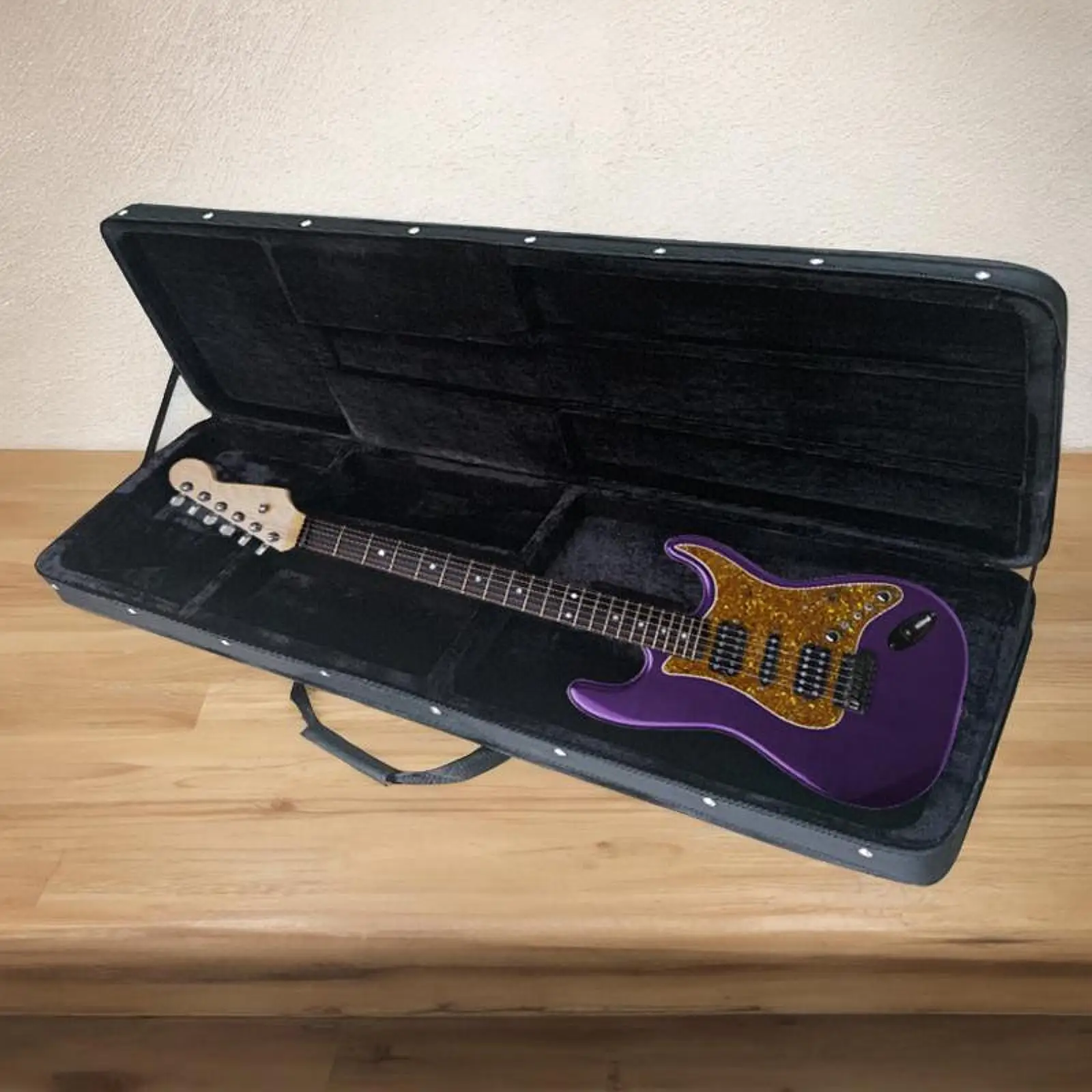 Electric Bass Case Handheld Portable Professional Shockproof Thick Padding Storage Case Hard Shell Electric Guitar