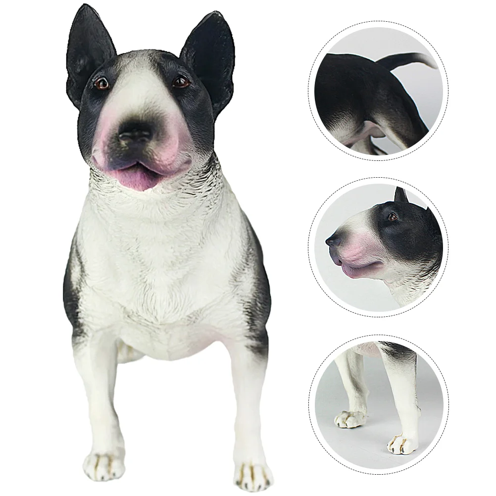 

Simulation Bull Terrier Figurines Toddlers Dog Figures Statue Toy Ornament Decorations The Home Accessories Kids Model