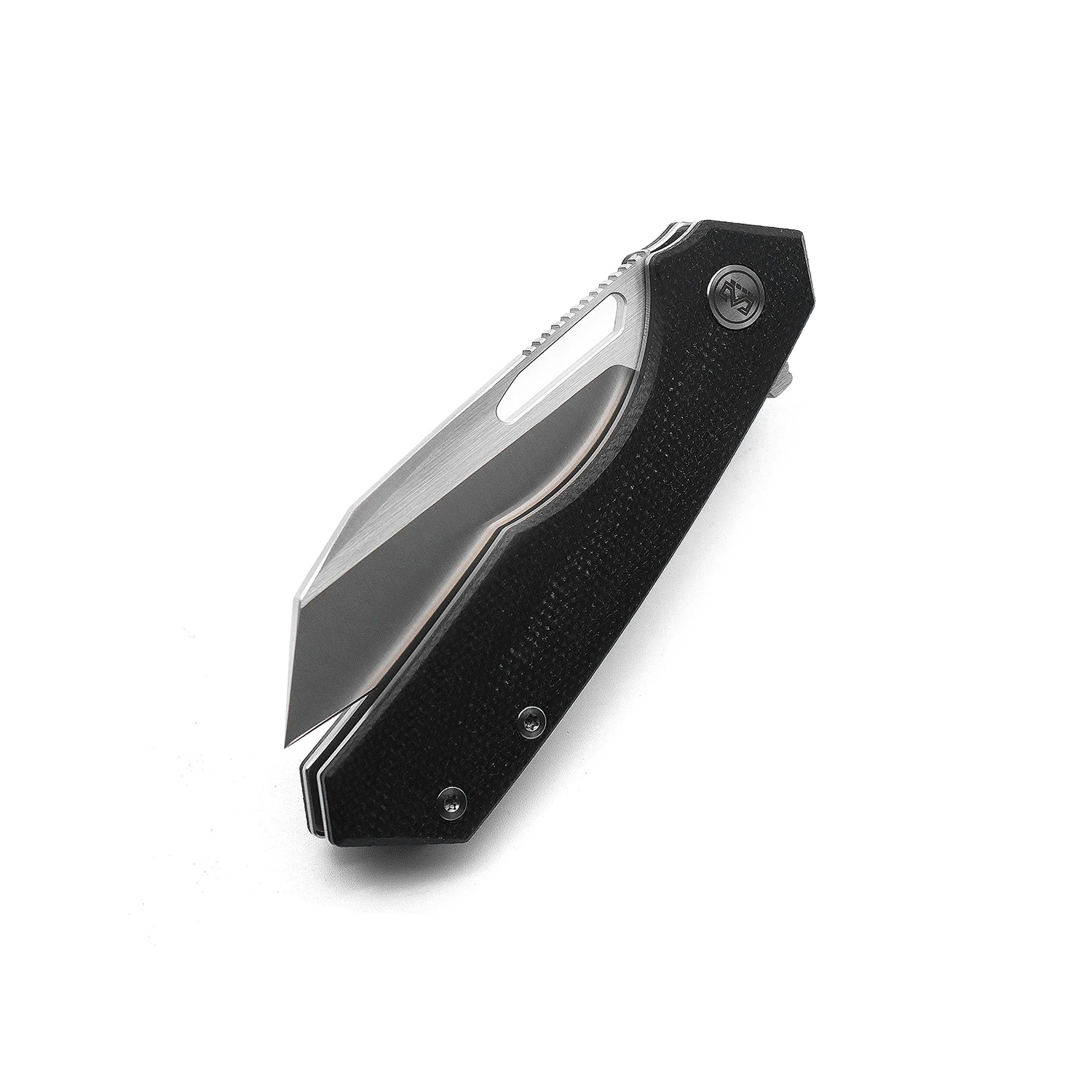 M Miguron Knives Keryx Flipper Folding Knife 3.25" 14C28N Satin Blade Black Micarta Handle Tactical Survival Pocket Knife 2