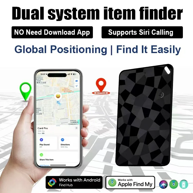 NEW Smart Card IP67 Tracker Anti-lost Wireless Charging Air Tag Work For Apple Find My APP IOS Keys Suitcase Bag Locator_voghion.com
