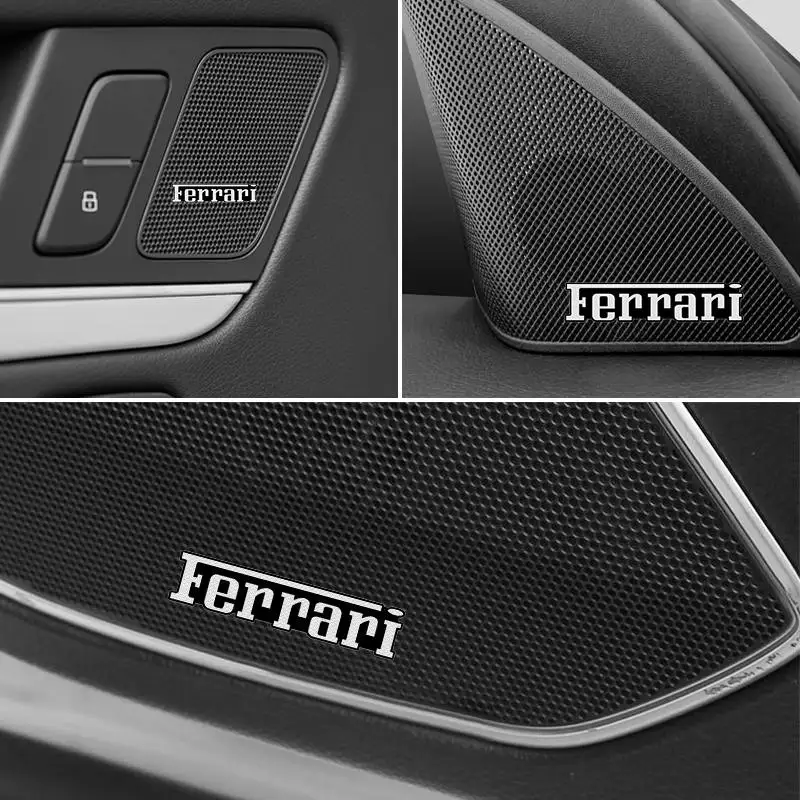 4 шт. 3D алюминиевый динамик стерео значок эмблема наклейка для Ferrari California GTC4 Lusso F430