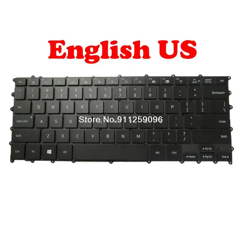 Laptop Keyboard For Samsung NP930MBE 930MBE English US BA59-04382A With Backlit New