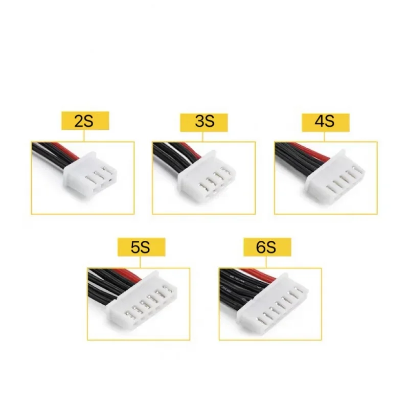 5pcs/lot 1S/2S/3S/4S/5S/6S/8S 22AWG RC Lipo Battery Balance Charger Cable 10CM For IMAX B6 B8 Balance Charger RC Model 5