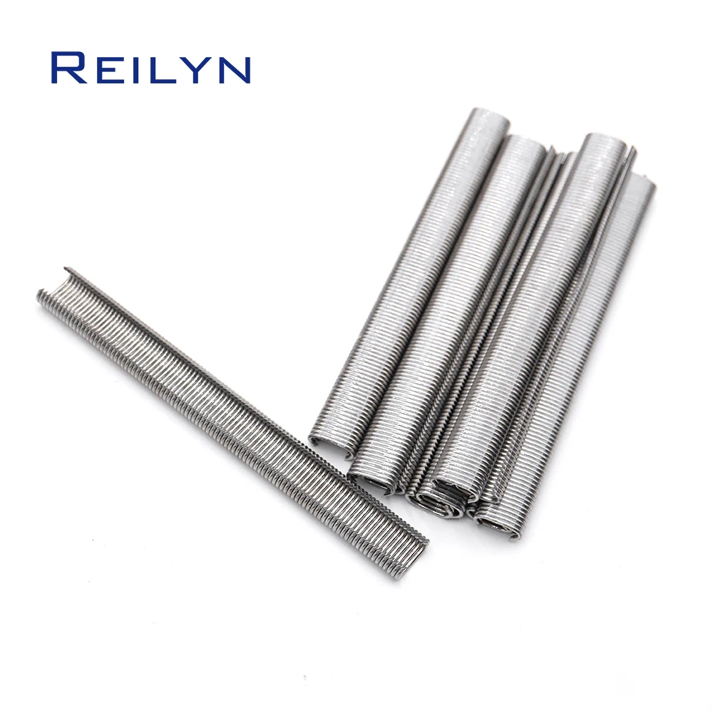 C-Ring nails 1000PCS 17mm 24mm Stainless Steel Professional Pneumatic C ring nail Hog ring nail for SC7E SC7C SC760 Air Gun pneumatic nails staples