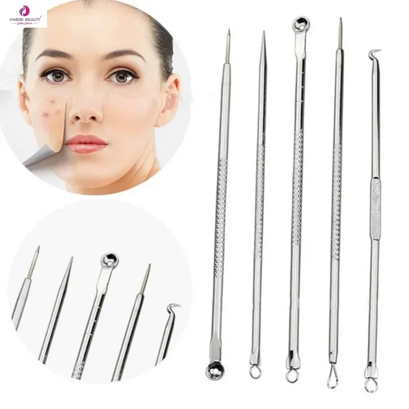5Pcs/Lot stainless beauty blackhead comedone acne pimple blemish extractor remover needles makeup sets professional makeup set makeup kit