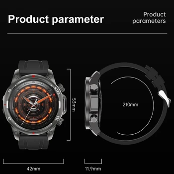 2024 New Bluetooth Calling Men's Smartwatch LED Outdoor Fitness Health Monitoring Smart Watch 360 * 360 HD Waterproof Smartwatch 4