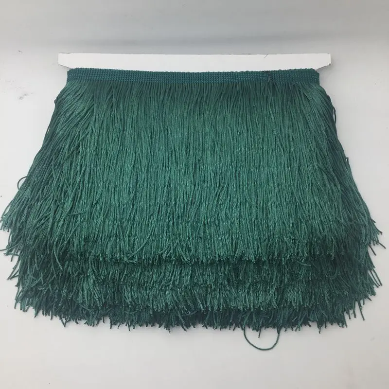 Beadthoven - Frange con nappe nere e frangia, 2,5 cm x 25 m, in fibra di pizzo, per vestiti, tende da sposa, vestito, paralume, decorazione per la casa