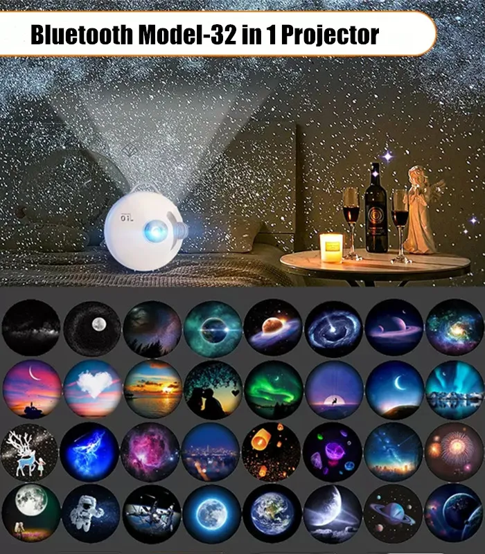 Ein Mars Star Projektor, Galaxie Projektor mit weißem Rauschen, Bluetooth  Nachtlicht für Kinder Baby, 20pcs LED Licht Planetarium Led Star Projektor,  Galax