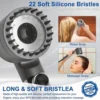 High-pressure shower head with massage brush filter 3 modes adjustable water spray Rain shower faucet Bathroom accessories 2