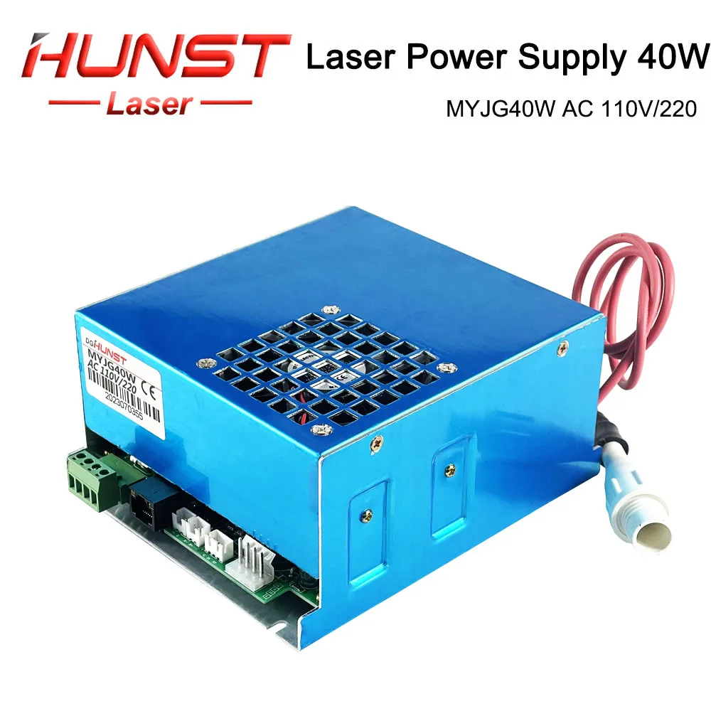 헌트 MYJG-40W CO2 레이저 발전기, LCD 포트 디스플레이 전류 포함, 40W 레이저 조각기, 110V, 220V