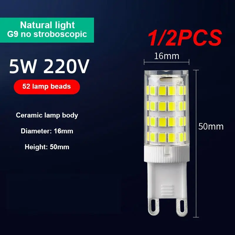 

1/2PCS New 2023 No Flicker Ceramic LED G9 Led Lamp 110V 220V LED G9 Bulb 3W 5W 7W 9W 12W 15W SMD2835 Spotlight Chandelier