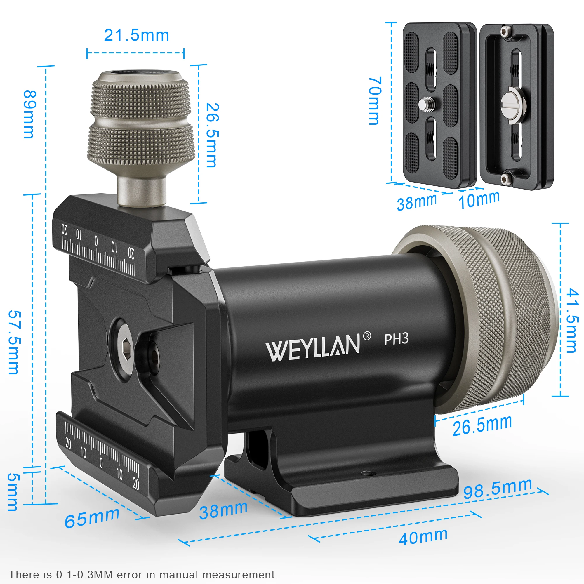 PH3 Gimbal Head Tripod Mount Light Portable Long Telephoto Lenses Monopod Metal