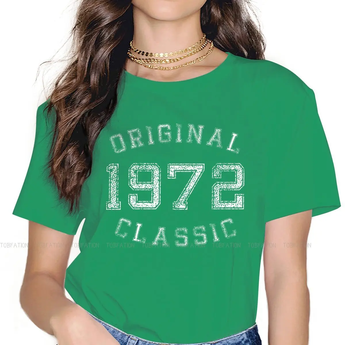 Original Retro Vintage 50th Birthday Gift TShirt for Girl 1972 2022 50 Years Old Hip Hop T Shirt Short Sleeve 5XL 
 Hot Sale 