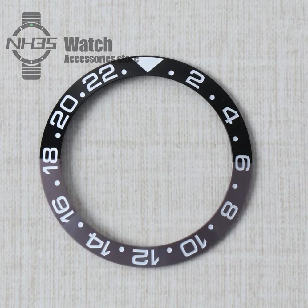 Ceramic Black Grey 38mm Watch Bezel Insert - Modern Design Accessories