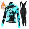 Liv Women Team Winter Fleece Long Sleeve Cycling Jersey Set Mountian Bicycle Clothes Wear Ropa Ciclismo Racing Bike Jersey Suit 4