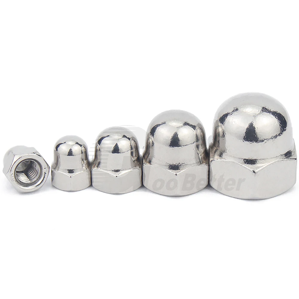 

2/5Pcs Acorn Nuts UNC 6# 8# 10# 1/4 5/16 3/8 1/2 Inch A2 304 Stainless Steel Dome Acorn Cap Nut Blind Hole Caps Covers