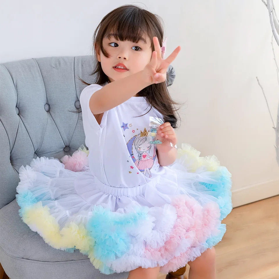 Jupe tutu pour petites filles de 1 à 15 ans, en tulle, gonflée, vêtements  princesse de fête pour nouveau-né