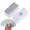 136 Sheets/Set Portable Mahjong Cards Playing Cards PVC Handheld Mahjong Board Game for Family Friends Gathering Parties 1