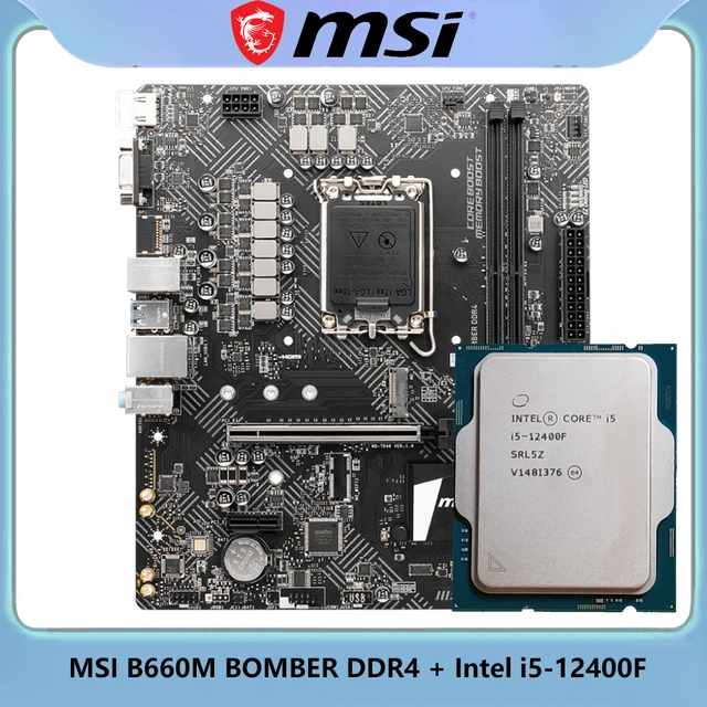 Intel i5-12400F cpu msi b660mコネクタ,ddr4,コンピューターハード