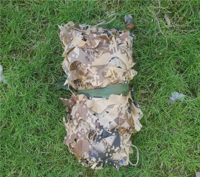 Sunshade Net Camouflage Netting 2 Layers Desert Digital Camouflage Sunshade Cloth Hunting Camo Net Infrared Stealth Protection Cover Shade
