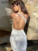 Bodycon Dress Summer Sleeveless Maxi White