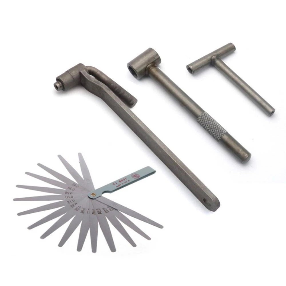 Herramienta de ajuste de de motor de motocicleta, llave de tornillo de válvula hexagonal cuadrada, 8mm, 9mm, 10mm, manómetro 0,02 a 1mm|Pedales de arranque y - AliExpress