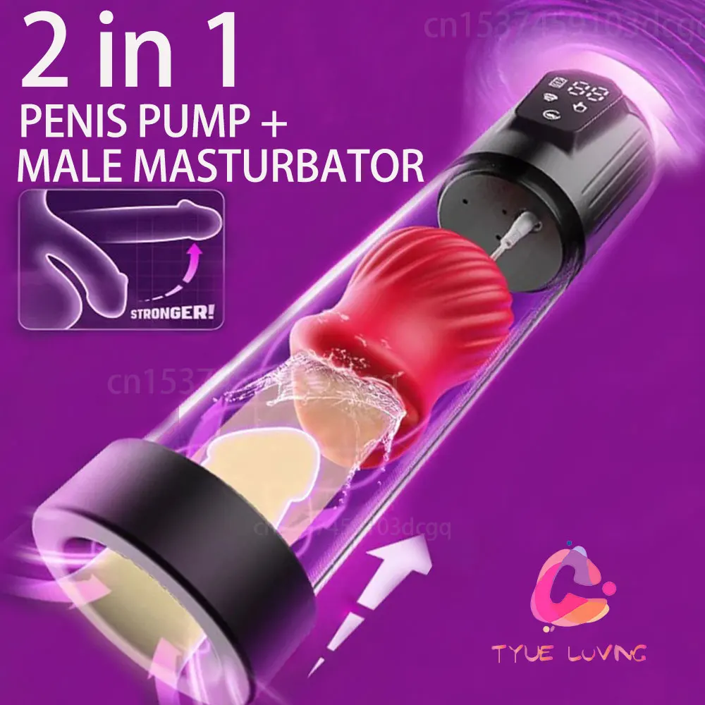 Penis pumpe Penis ver größerer Extender ,3 in 1 männlicher Mastur bator Sexspielzeug für Männer größere elektrische Penis Vakuumpumpe 10 Smart Training 1