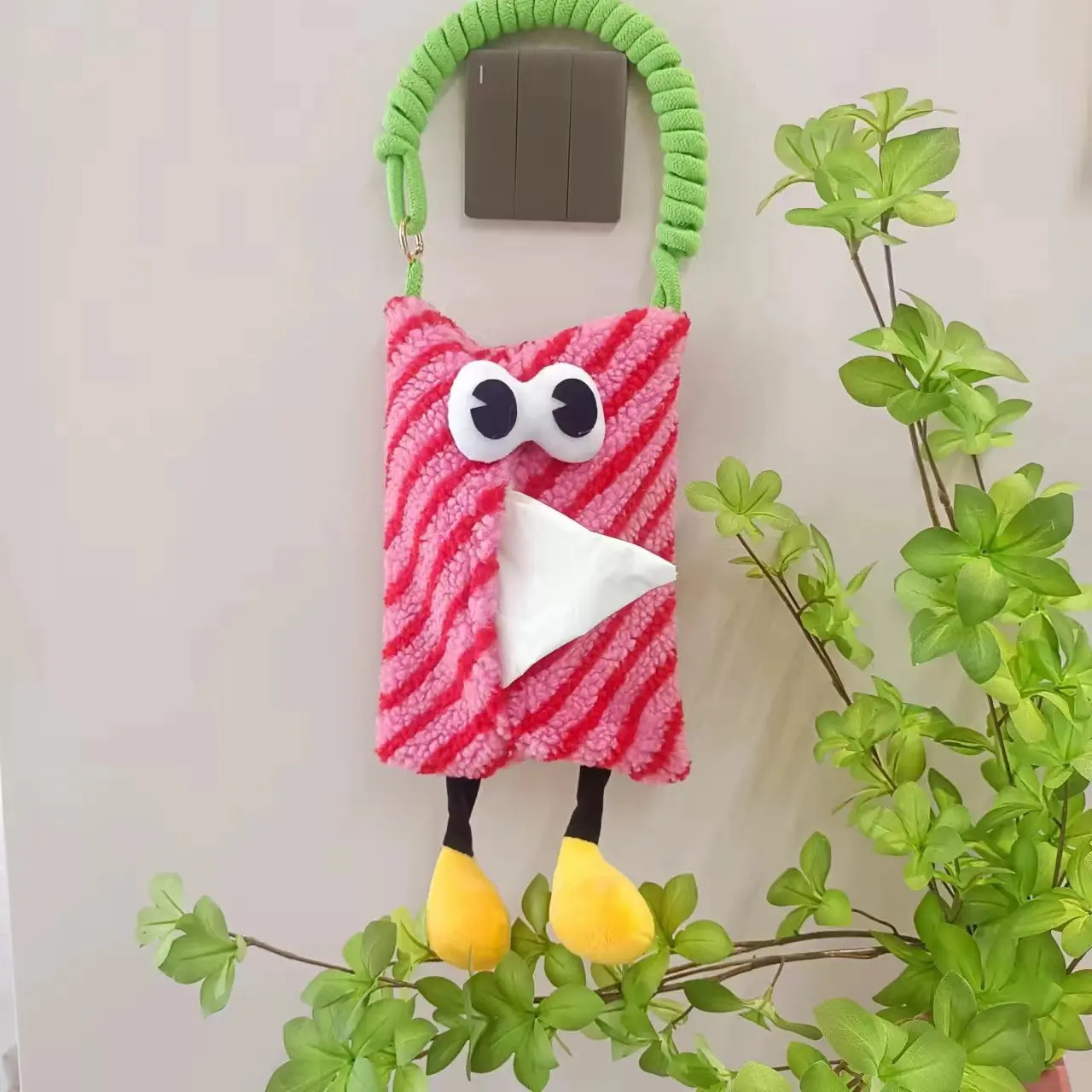 

Cute Dopamine High Beauty Storage Hanging Bag Car Tissue Box Tissue Box Decoration Kawaii Decorative Organizer Boxes Holder