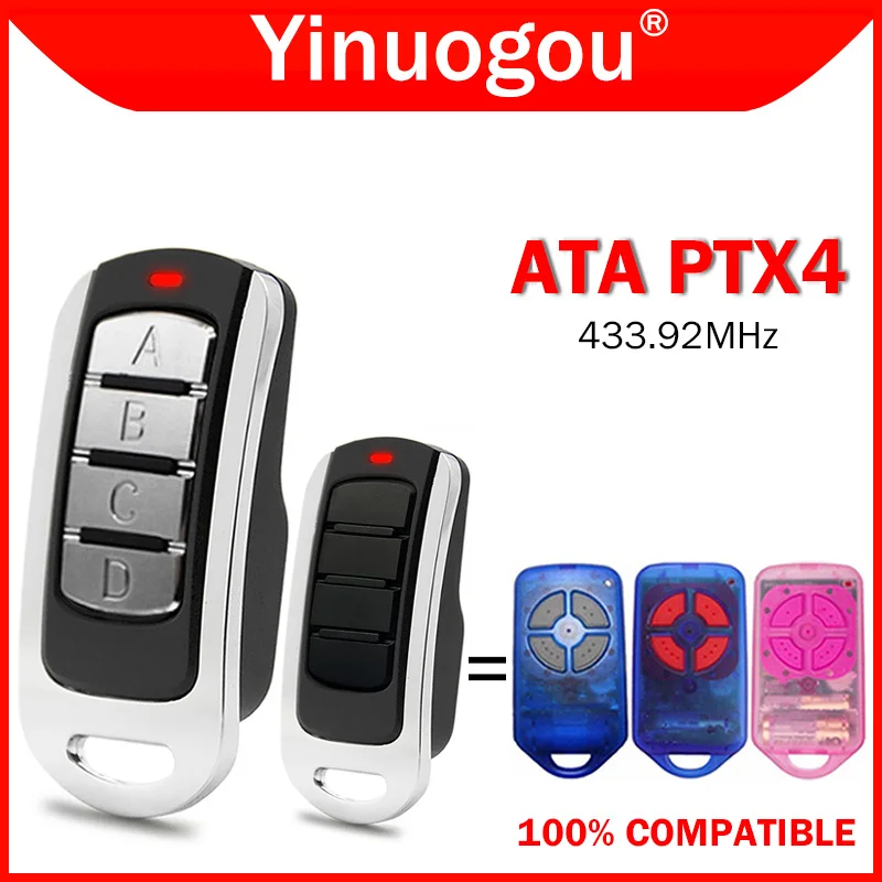 

Clone ATA PTX4 PTX-4 SecuraCode Garage Door Remote Control Duplicator 433.92MHz Rolling Code Copy Garage Door Opener Transmitter