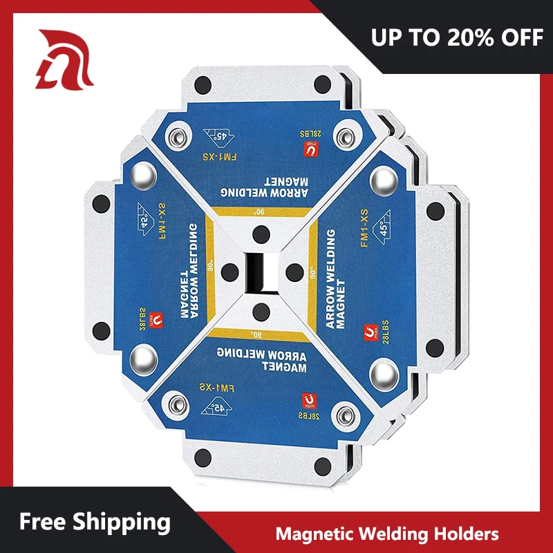 Magnetic Welding Holders Angle Solder Arrow Magnet Weld Fixer Positioner Ferrite Holding Auxiliary Locator Tools 4PCS 12.5KG