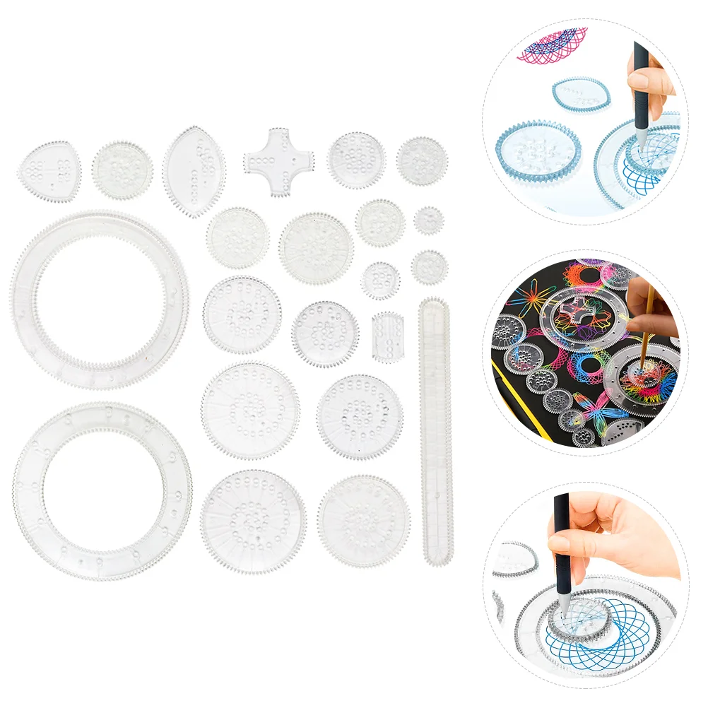 Painting Set Ruler Child Kids Suit Educational Toys Plastic Beautiful Drawing
