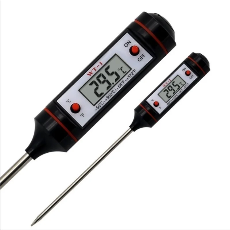 Digital Kitchen Probe Thermometer Food Cooking BBQ Meat Steak Turkey Wine Kitchen Stainless Steel Digital Meat Thermometer