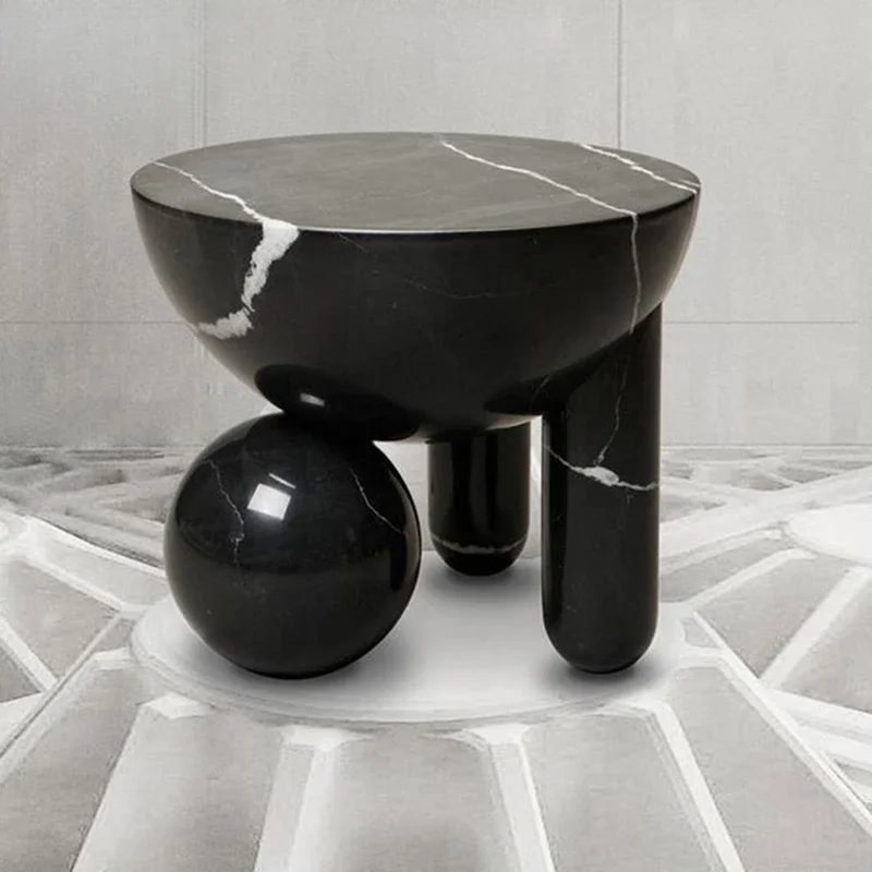 

Simple and Light Luxury Nordic Modern round Dessert Sphere Coffee Table Candy Body round Asymmetric