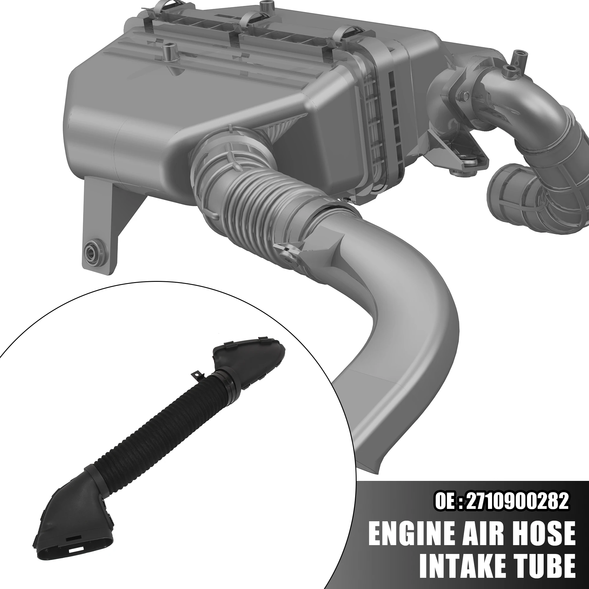 

UXCELL Engine Air Hose Intake Tube for Mercedes-Benz C200 2010-2014 for Mercedes-Benz C350 2007-2014 2710900282