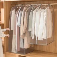 Clothes Dust Cover Bedroom Closet Hanging Floor Transparent Household Coat Dust Cover Garment Rack Cover Storage Organizer 1