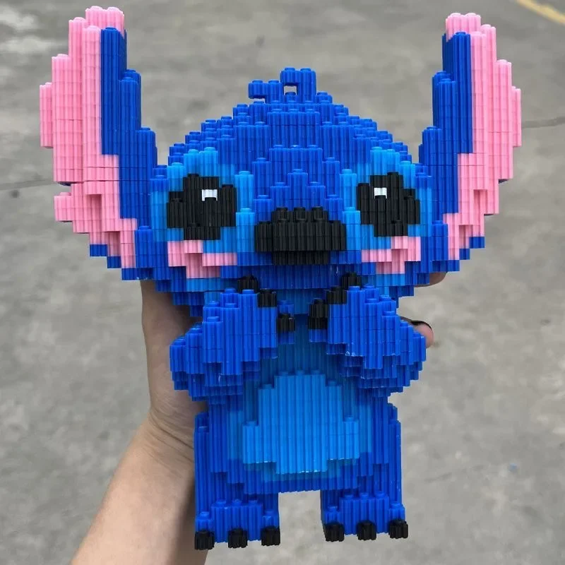 21CM Cute Stitch Building Block Toys Small Particle Bricks DIY 3D Model Assembly Children's Building Block Toys Birthday Gift - 3