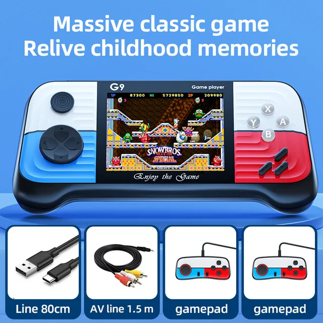 Video Game Console G9 Handheld 3.0-Inch high-Definition Screen Game Console Rocker Retro Hit Color Handheld PSP Game Console Arcade 666 Games