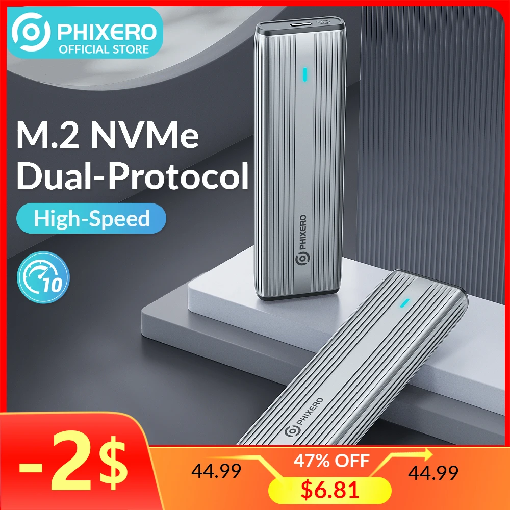 PHIXERO SSD NVMe M.2 obudowa 10Gbps za $8.83 / ~36zł