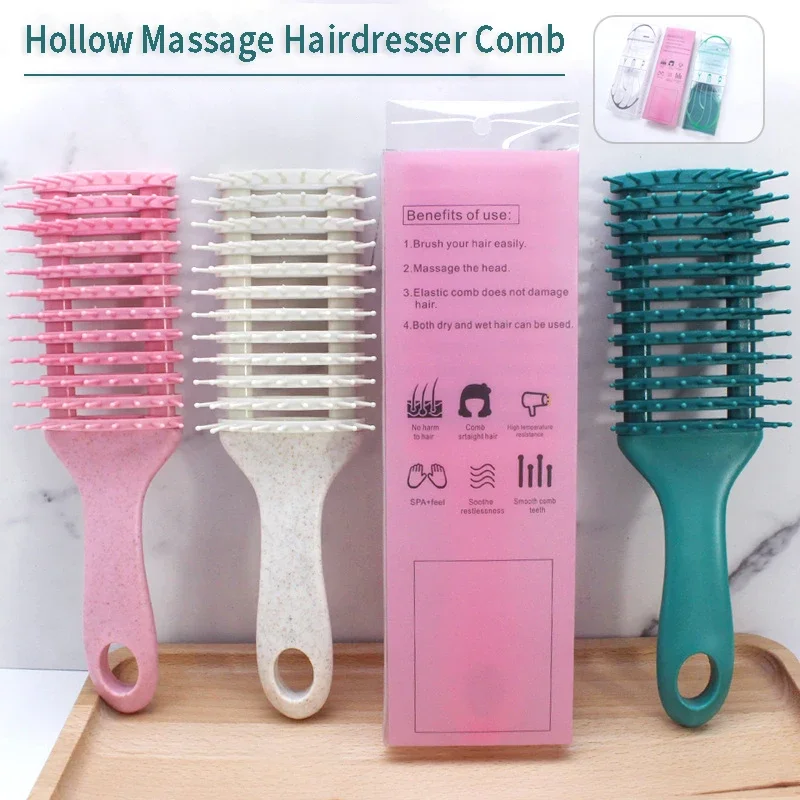 

Scalp Massage Comb Hair Detangling Brush Straight Hair Rib Combs Pro Barber Hairdressing Styling Tools Cepillo Para Cabello